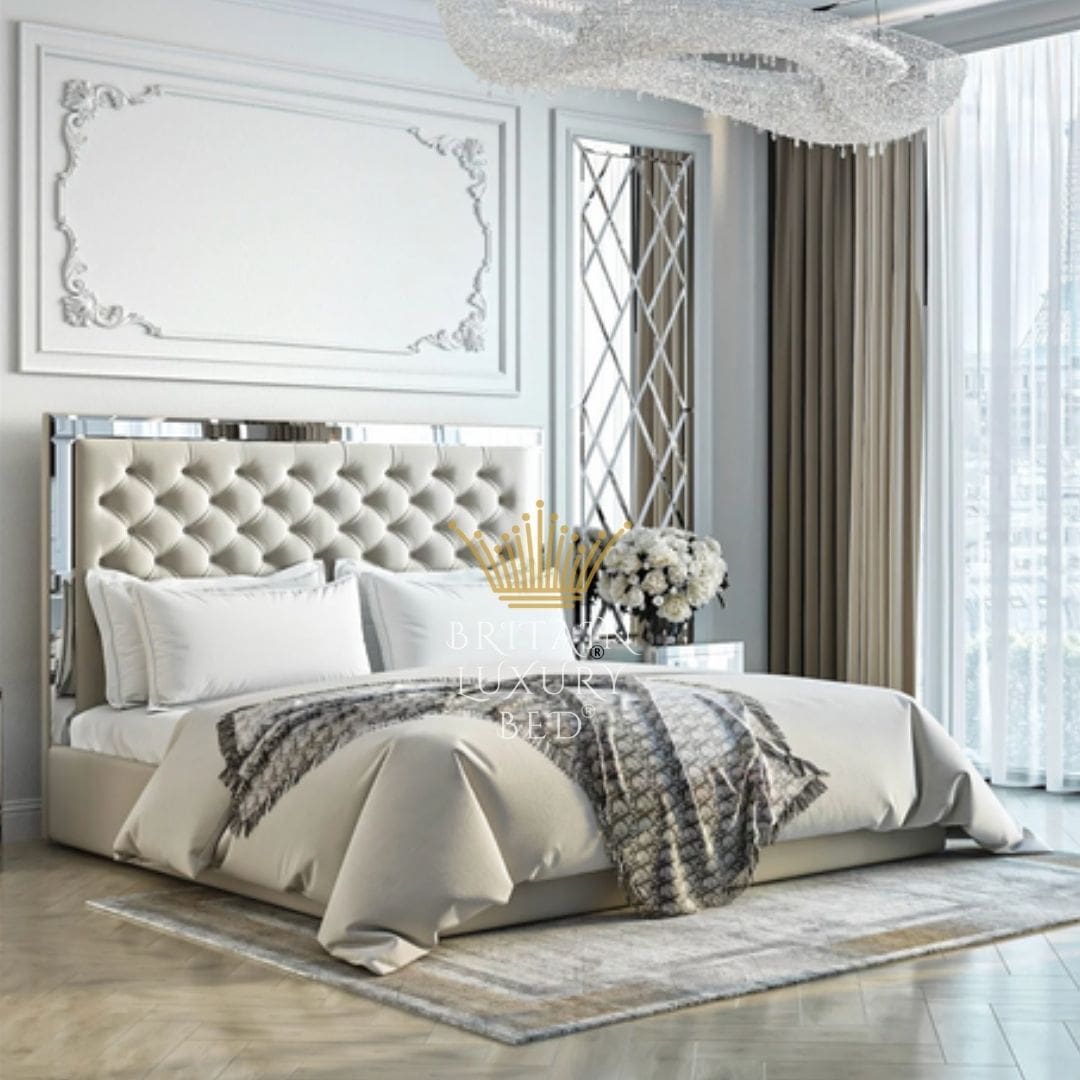 Mirror Bed - Regal Mansion Mirror Bed - Reflecting Opulence in the Ultimate Luxury Pro Series