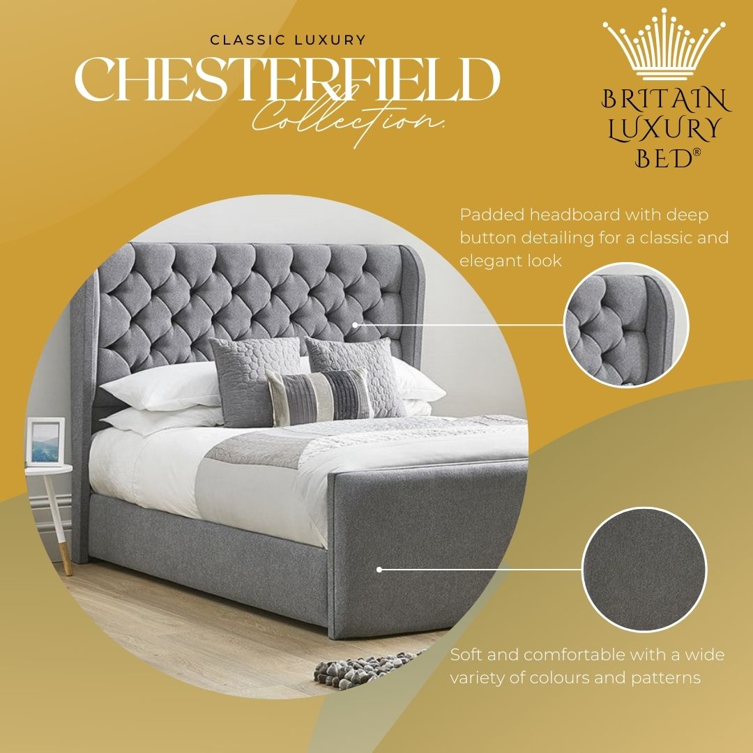 Omega Wing Upholstered Bed