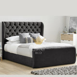 Omega Wing Upholstered Bed