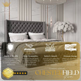 Britain Gilded Opulence Winged Bed - A Masterpiece of Luxury - Ultimate Luxury Pro Series