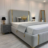 Lunaire Gold Strip Bed