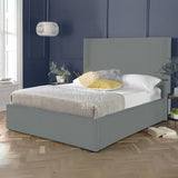 Plain Wing Upholstered Ottoman Bed