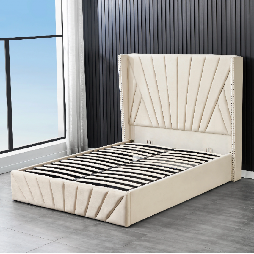 Indiana 60'' Tall Headboard Upholstered Bed/storage option Britainsleep